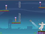 Play Zomboball free online, bear killing zombie-footballers with a ball, physics action game