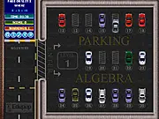 Play Parking Algebra online, free math puzzle game, solve for x and park a car, algebra parking simulator