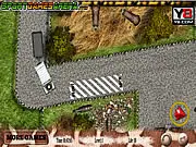 Zoo Parking free online driving game, truck and trailer transport exotic animals to the vet