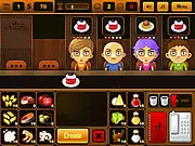 Screenshot of the free online cooking game Adriano Restorante Italiano showing a kitchen counter with various Italian ingredients and recipes.