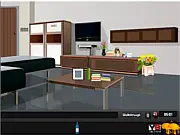 Screenshot of Escape from Mystery House, a free online point-and-click puzzle game set in a mysterious, locked room