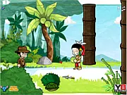 Jungle Jones online free point and click game screenshot, explorer searching for lost treasure in a jungle ruin, puzzle solving