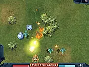 Screenshot of the free online game Mission Freedom showing a soldier in combat, aiming at an enemy in an urban environment.