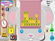 Lab Mouse free online game screenshot featuring a small mouse with math puzzles and cheese cubes in a laboratory setting