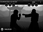 Screenshot of KnockOut Memories - two martial arts characters fighting in an old school 2D beat 'em up game
