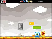 Bili Friend online game thumbnail showing the blue character Bili moving a block in a maze environment.