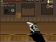 Dust and Sun 2 western shoot em up game, featuring stick cowboys in a bullet hell fight online