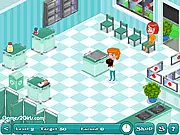 Betty's Pet Clinic free online game, a vet care and management simulation helping sick animal friends