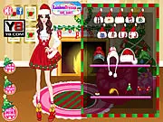 Play Christmas Fashion free online, teen girl dress up game, winter knit sweaters, Santa girl dresses, chic holiday accessories