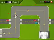 Gameplay screenshot of a large commercial airplane being carefully maneuvered into a hangar during a parking challenge in the free online game Park The Airlines.