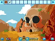 Screenshot from Wow Escape the Girl game showing the interior of a locked cave with puzzles and hidden objects