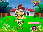 Screenshot of Peppy's Pet Caring Chick free online game showing a clean, dressed-up chick in a cute outfit