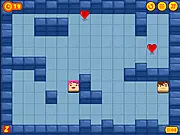 Gameplay image of a cartoon character running fast and jumping over an obstacle while racing against a clock to reach a meeting in the free online game Don't be Late.