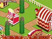 Screenshot of the hidden object game Lost In Carnival showing a cluttered scene of a carnival ride and booths with a list of items to find.