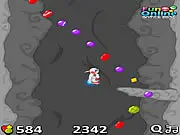 Rocket Man Game free online, vertical flying arcade game, collect gems for fuel and turbo boost