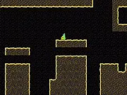 Screenshot of the point-and-click game Robo Hitler's Adventure showing a mysterious, simple room with a few interactive objects and an open inventory panel.