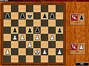Casual Mini Chess free online game screenshot showing a reduced, smaller chess board with black and white pieces set up for a strategy match