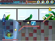 Gator Eat Duck free online puzzle game screenshot showing a rolling duck navigating obstacles in a bathtub toward a hungry cartoon gator.