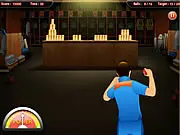 Screenshot of Direct Hit free online cricket game showing a thrown ball about to hit a set of wickets on the pitch