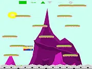 To The Sky online game character jumping to escape a giant saw on PlayArcadeHub