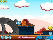 Fluffy Ball puzzle game free online cutting ropes physics spikes