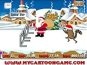 Play Regular Show Christmas Competition free online game with Rigby running through obstacles.