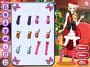 Merry Christmas Girl dress-up game free online holiday fashion portrait