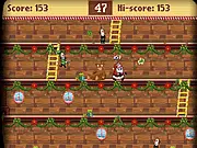 Christmas Cookie Craze online game screenshot, hand sneaking to grab a cookie, free festive reaction and avoidance game