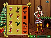 Fashion Rivals: Christmas Match online game screenshot, two cartoon girls in glamorous festive outfits, free Christmas dress-up matching game
