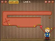 Candy Ride online game screenshot – big rolling candy solving a physics puzzle