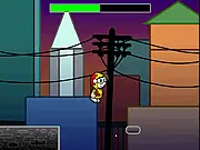 Play Kid Rocket free online superhero game, manage blood sugar to keep flying and fight Iron Thunder