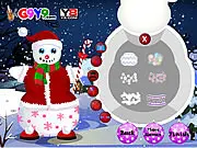 Snow Man Xmas Dress Up free online game – customizable snowman wearing festive accessories