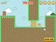 Go Under free online game screenshot – malformed marshmallow alien character on a puzzle platforming level