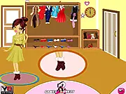 Christmas Holiday Dress Up free online game, showing a cute girl in a festive outfit standing in a perfect winter scenery, style game on PlayArcadeHub.