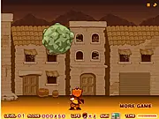 The main game screen for Bizarrerie Hunter free online puzzle game, showing various obstacles and hazards that need to be eliminated