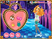 Ashlynn Ella Date Makeover free online game, showing the character Ashlynn Ella choosing a beautiful date dress and matching accessories, play on PlayArcadeHub.