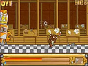 Beno Bear Escape free online runner game, teddy bear escaping factory from robot, platform adventure