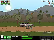 Play RoadZ free online zombie survival game, upgrade car, drive through hordes, crew management