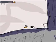 Fancy Pants Adventure World 1 free online game, stick figure running at high speed