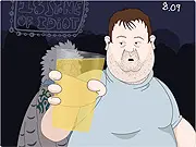 Hold Your Drink free online skill game screenshot, hand holding a glass of beer, balancing challenge