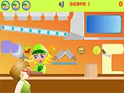 Busy Burger free online cooking game, making fast food for customers