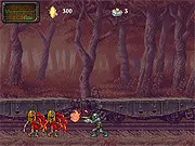 Zombie Survival 2 free online game screenshot, intense action shooter where the player fights a horde of zombies in a desolate area.