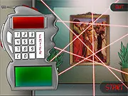 The Specter playing the Art Thief online game to disarm a hi-tech security alarm system