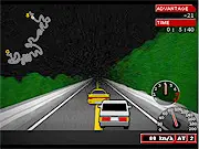 Drift Battle 2 free online race game screenshot, a blue sports car drifting around a sharp turn on a circuit track