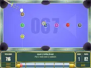 Lightning Break online game, billiards, potting balls in order