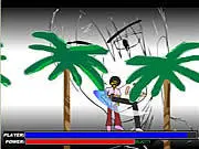 Student fighting bad guys in the school hallway, free online brawler game, play Fighting School
