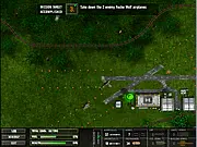 Skies of War game screen, fighter jet in a mid-air dogfight, playing a free online airplane game with astounding graphics