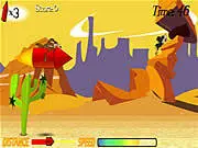 Wile E. Rocket Ride free online game featuring Wile E. Coyote on an Acme rocket chasing the Road Runner