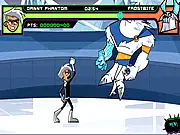 Screenshot of Danny Phantom using a special move in the fighting game Danny Phantom: Urban Jungle Rumble.