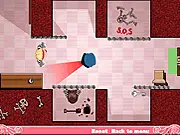 Escaping Paris free online game screenshot, showing a character sneaking past a guard's view in a prison